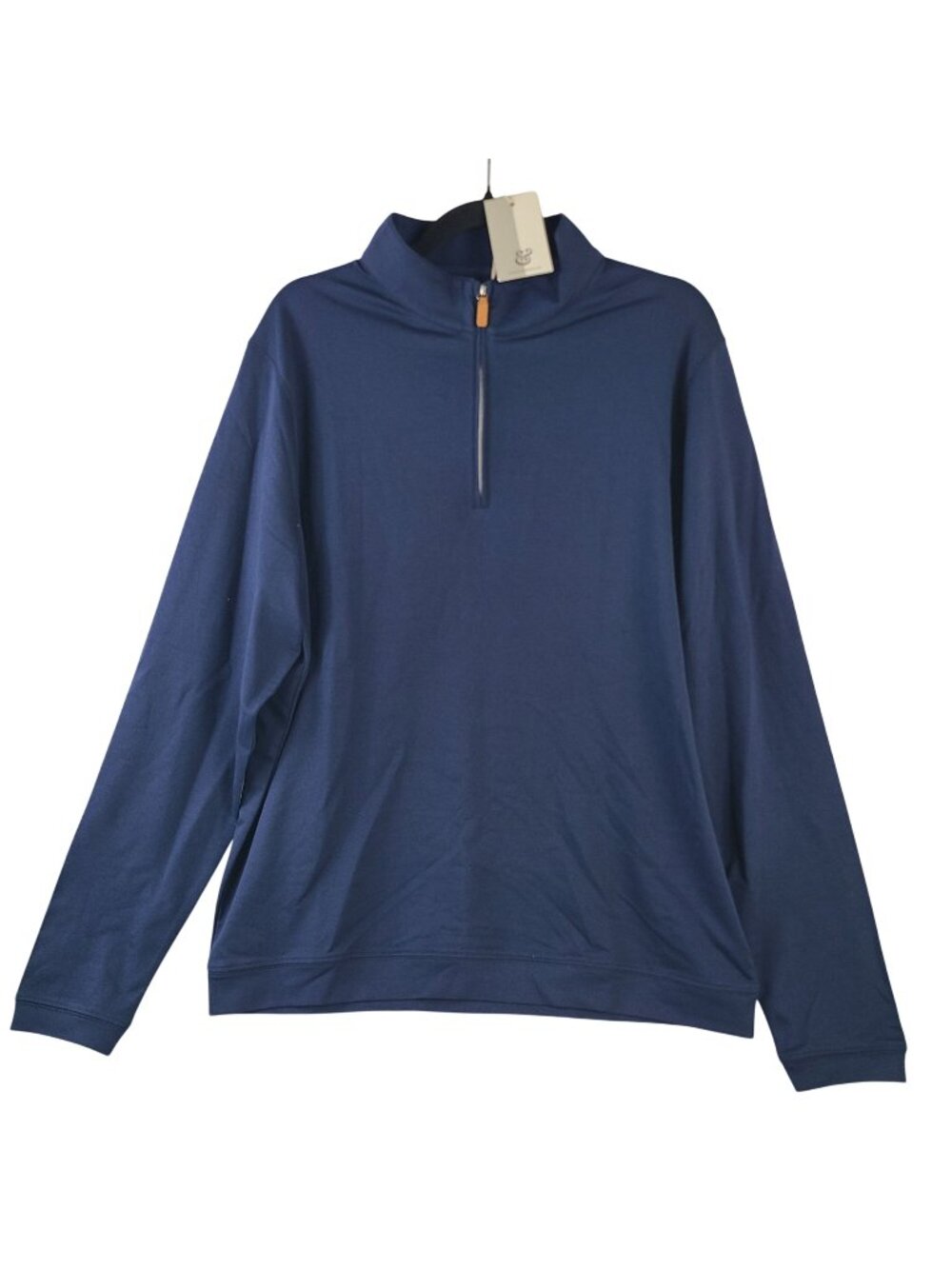 NEW Collars & Co. Navy Blue Quarter Zip Pullover Long Sleeve Lightweight Sz XL